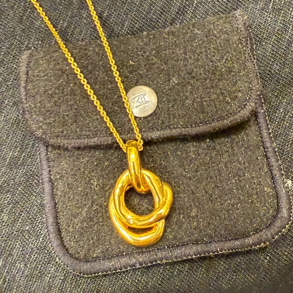 Missoma Molten Twisted Double Pendant Necklace in gold - Picture 1 of 3